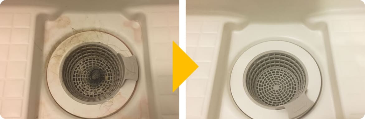 【浴室】排水溝Before&After 1