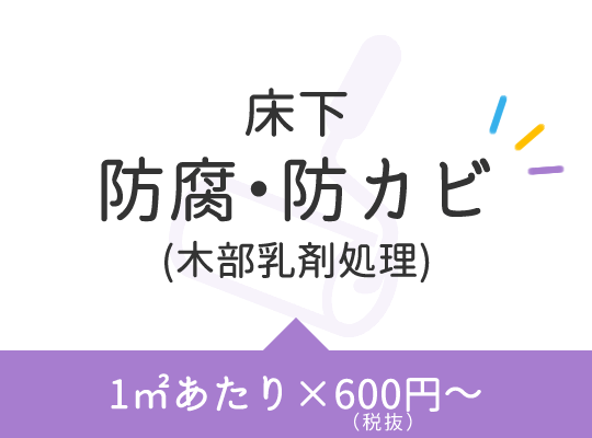 床下防腐・防カビ(木部乳剤処理)